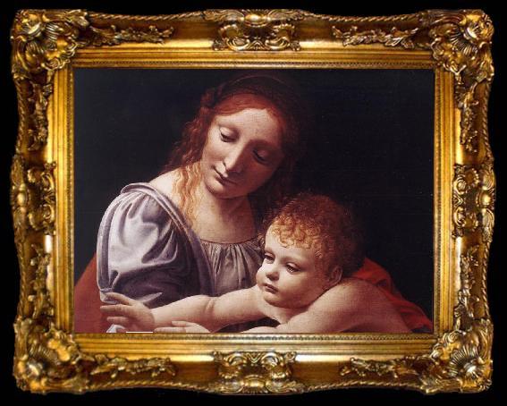 framed  BOLTRAFFIO, Giovanni Antonio The Virgin and Child (detail), ta009-2